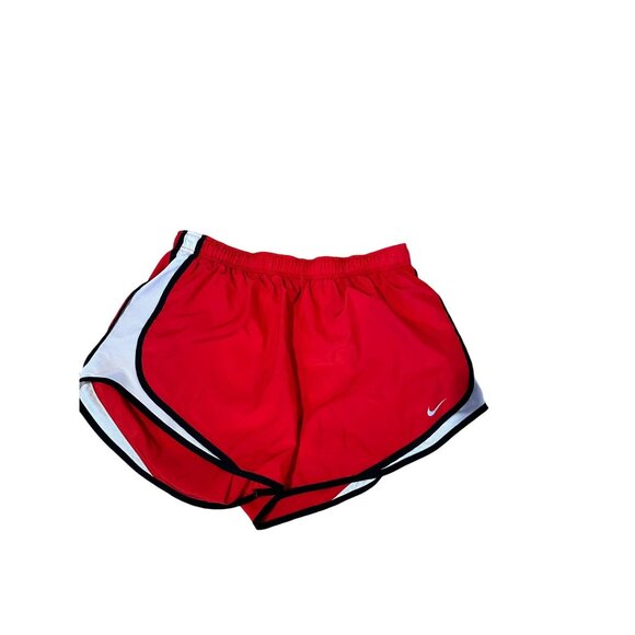 Nike Dri-Fit Running Shorts XL Red White Black Trim Built-In Liner Lightweight - Picture 1 of 9